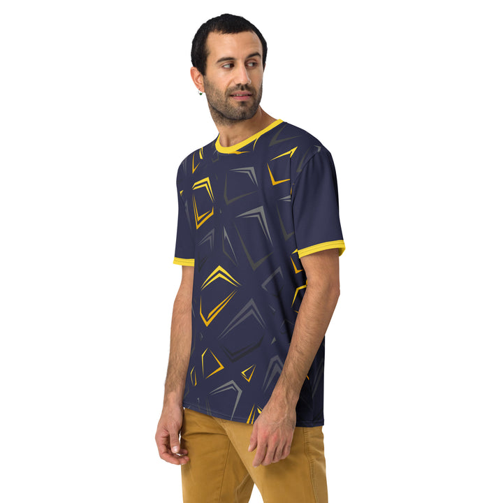 Premium Men's Jersey - Purple-Yellow Blocks