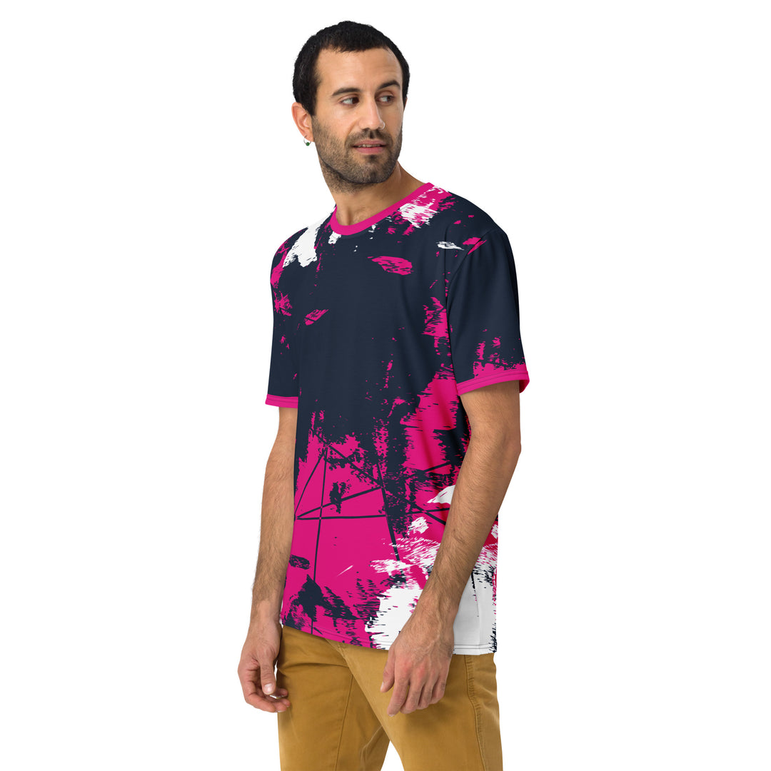 Premium Men's Jersey - Black-Pink Net