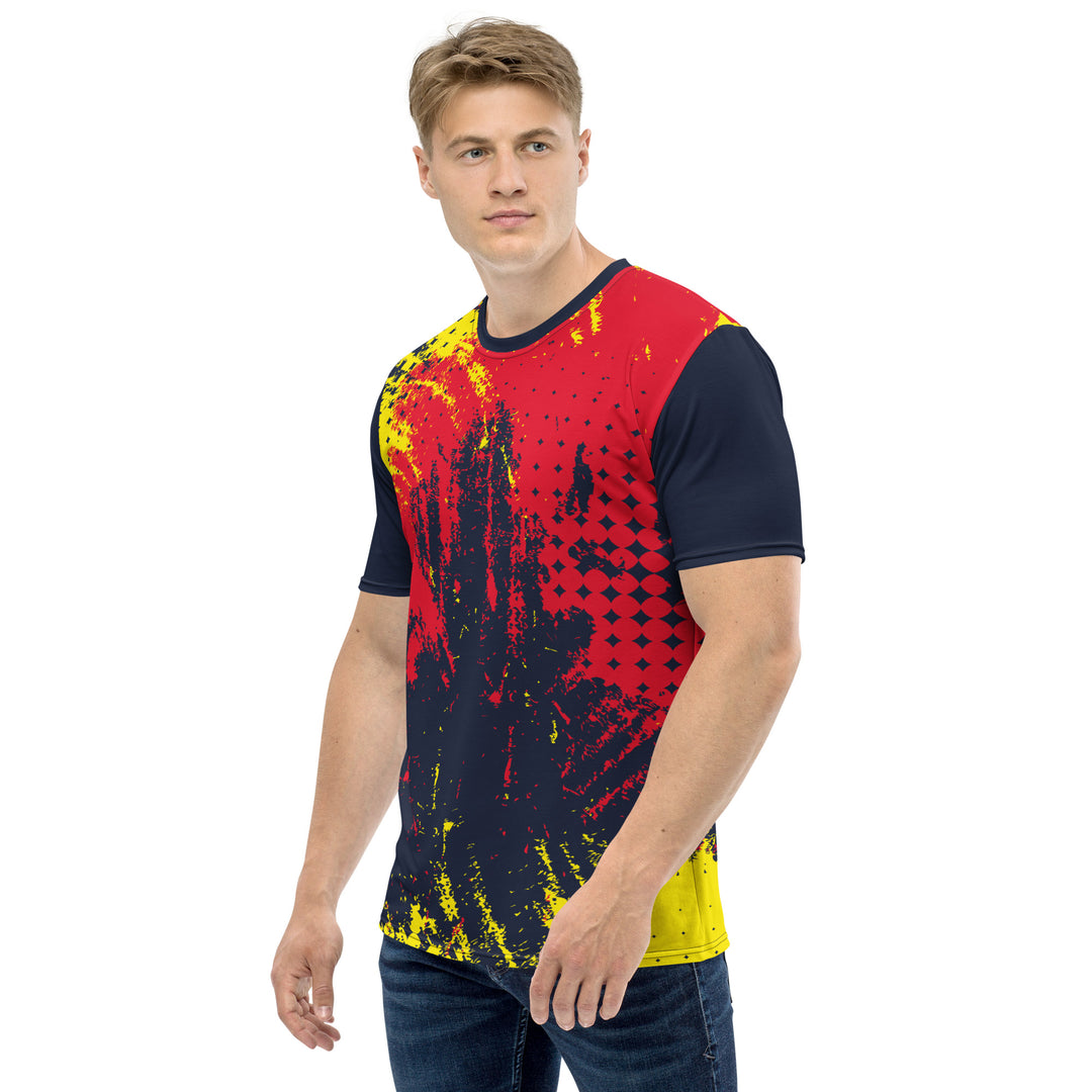 Premium Men's Jersey - Black-Red Sweep