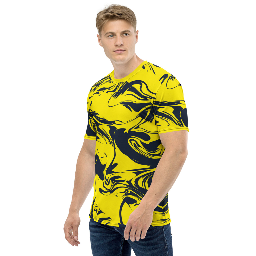 Premium Men's Jersey - Yellow-Black Merge