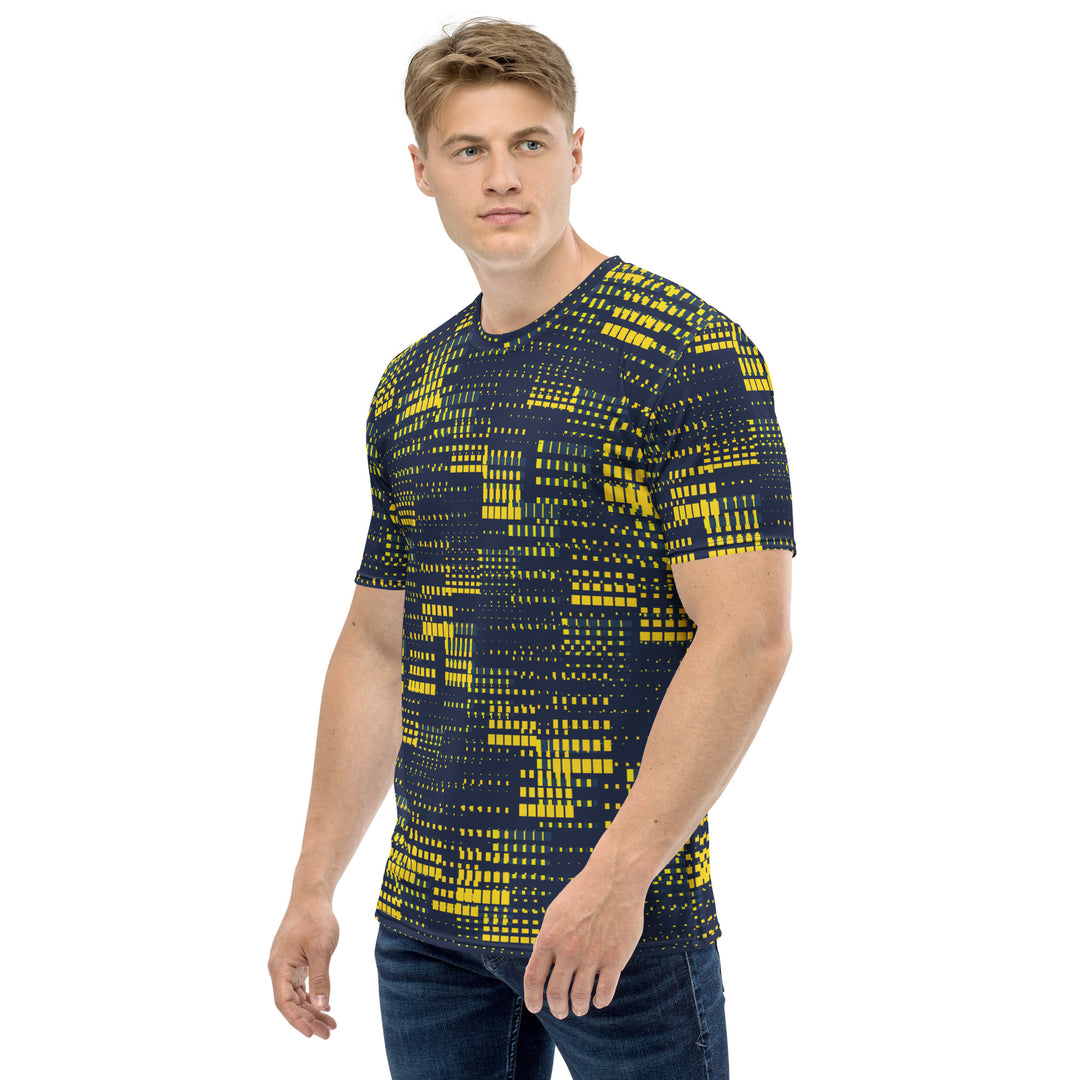 Premium Men's Jersey - Yellow-Blue Blast