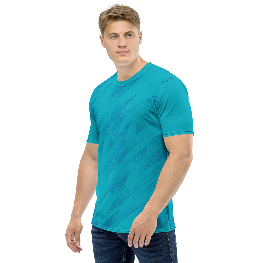 Premium Men's Jersey - Turquoise-Blue Ray