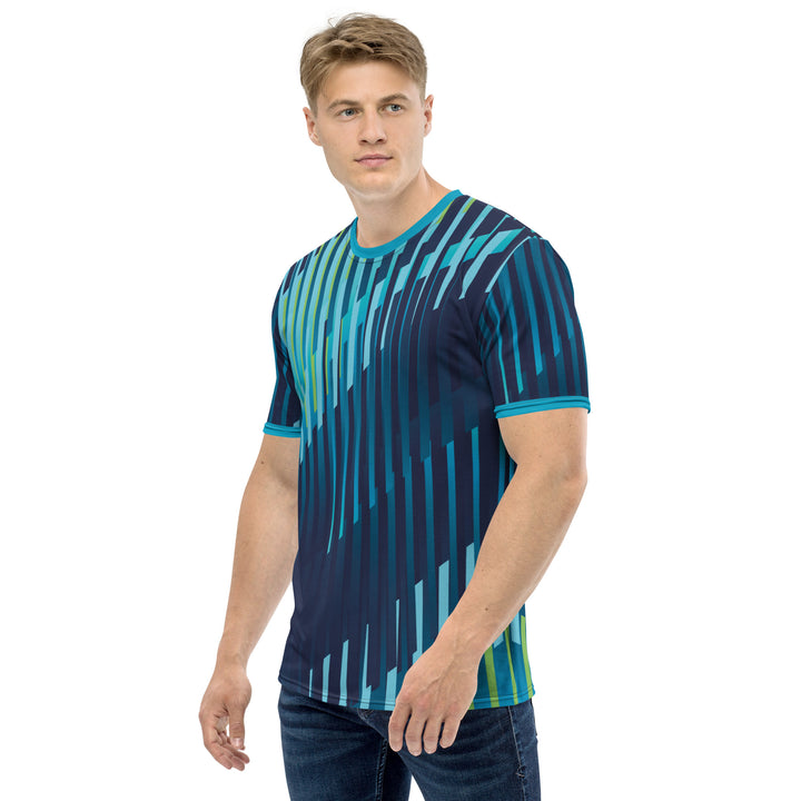 Premium Men's Jersey - Blue-Green Fence