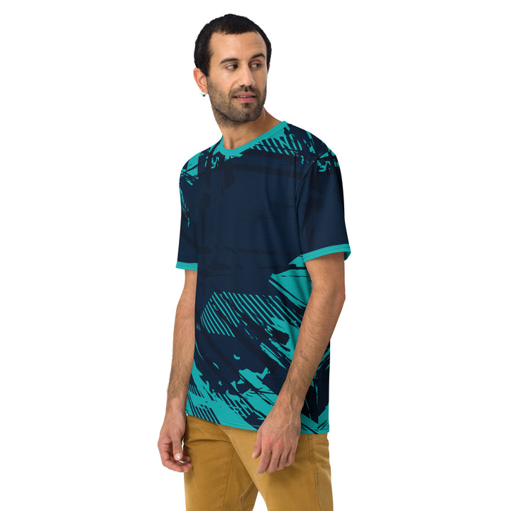 Premium Men's Jersey - Blue-Turquoise Track