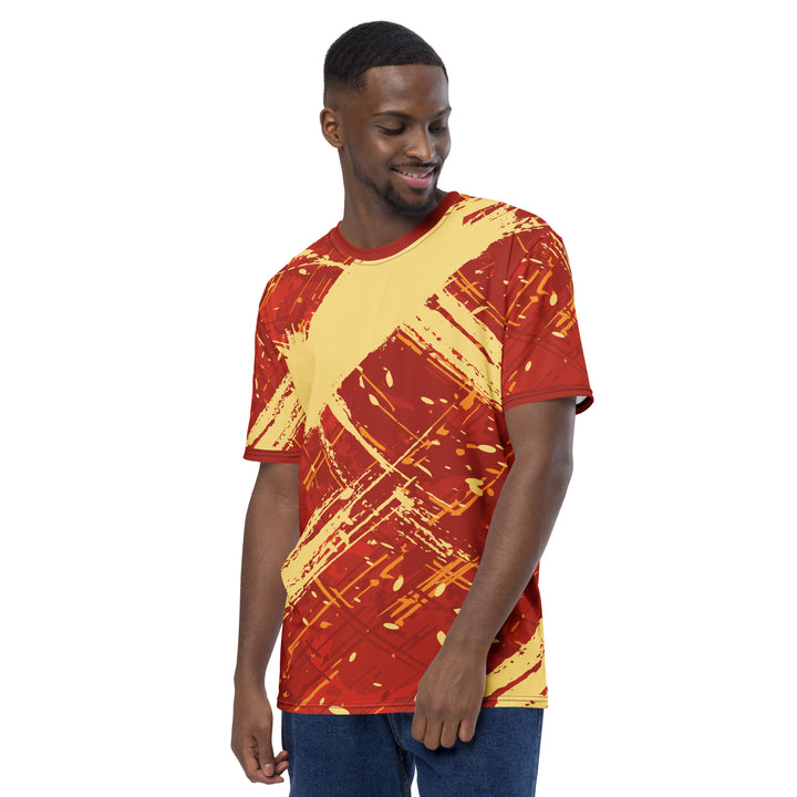 Premium Men's Jersey - Red-Yellow Snow