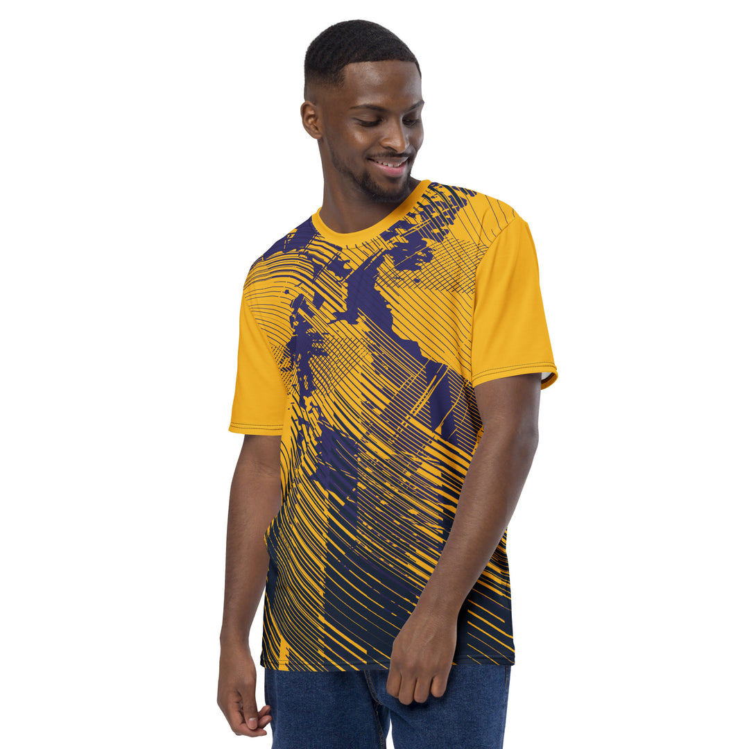 Premium Men's Jersey - Yellow-Purple Terrain