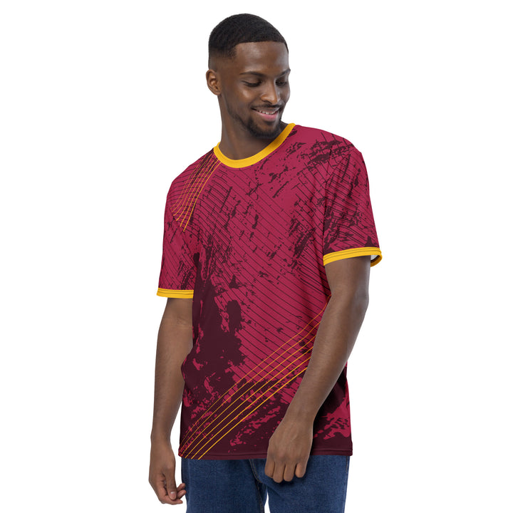 Premium Men's Jersey - Red-Yellow Plasma