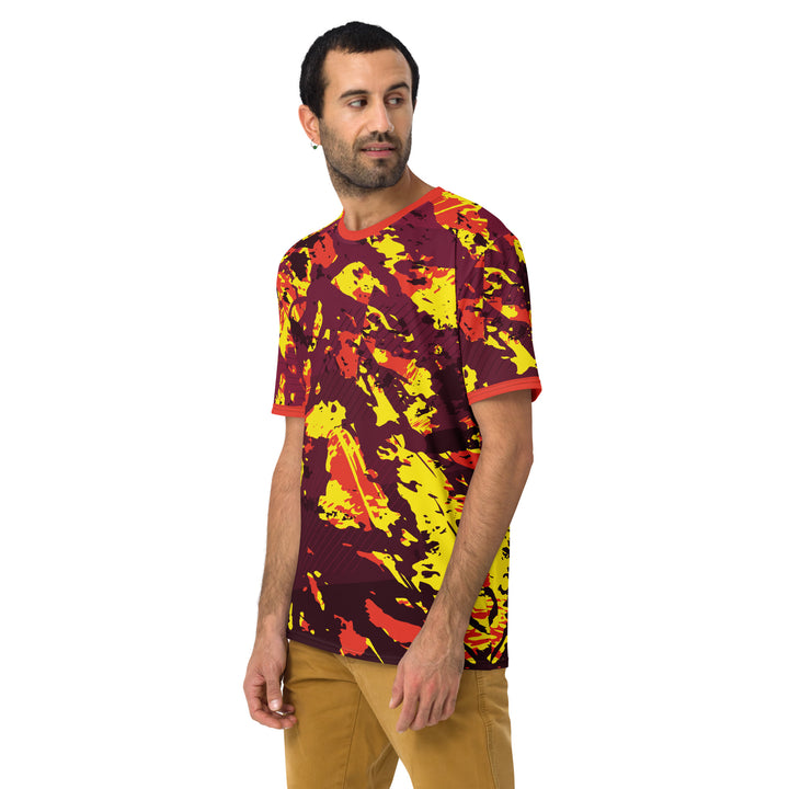 Premium Men's Jersey - Red-Yellow Shards