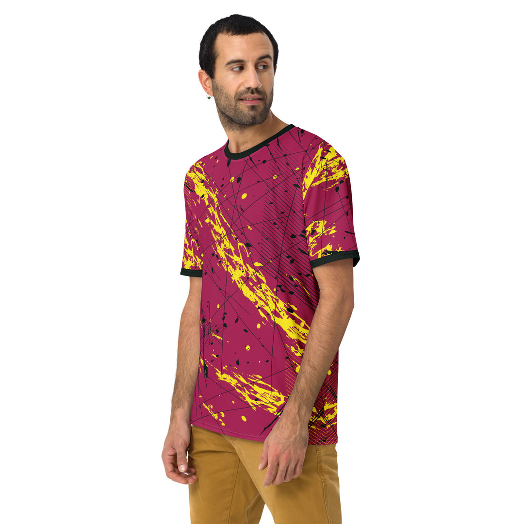 Premium Men's Jersey - Red-Yellow Net