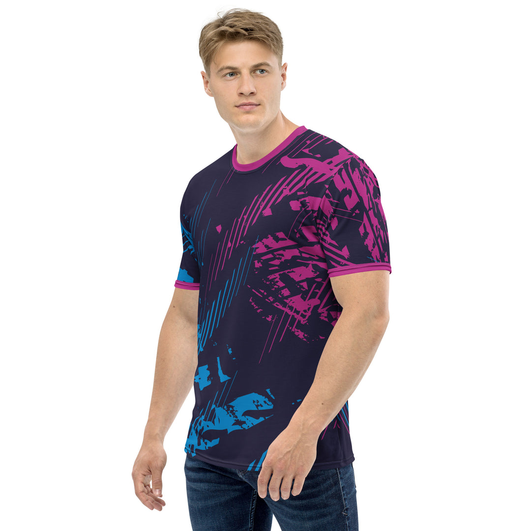 Premium Men's Jersey - Blue-Pink Spot