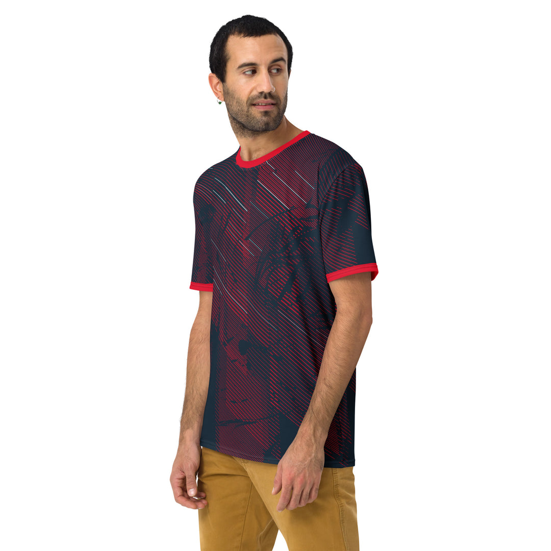 Premium Men's Jersey - Black-Red Trip