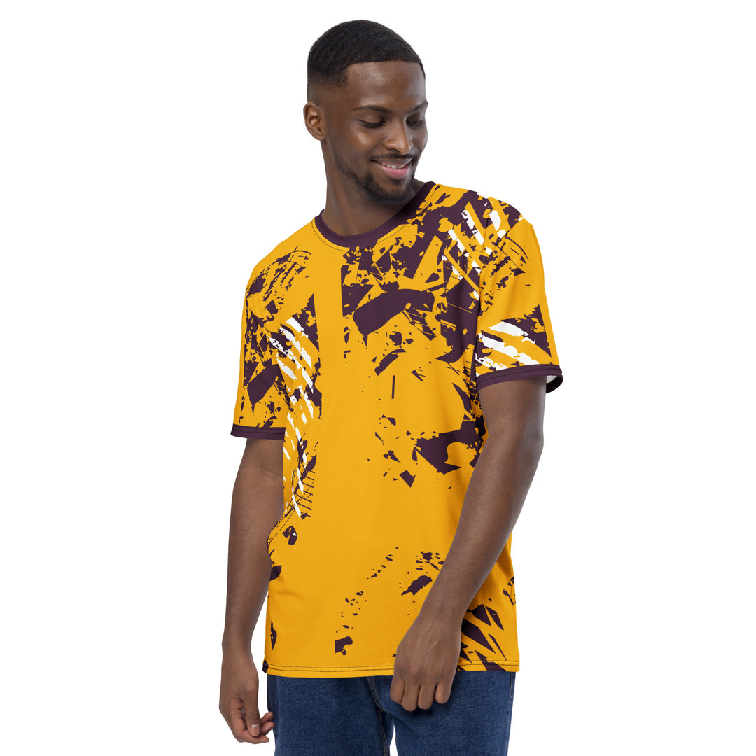 Premium Men's Jersey - Yellow-Brown Sign