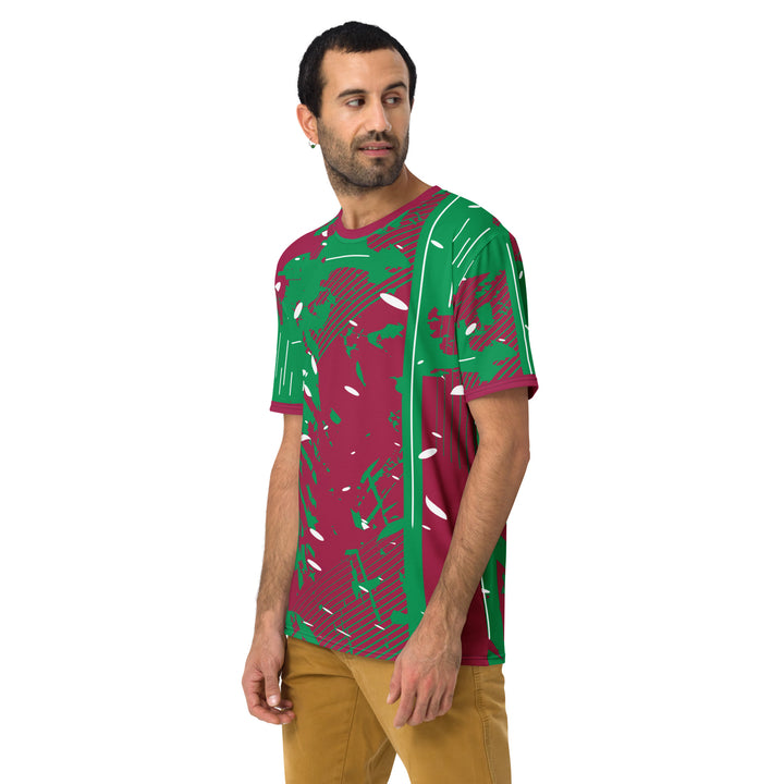 Premium Men's Jersey - Red-Green Piece