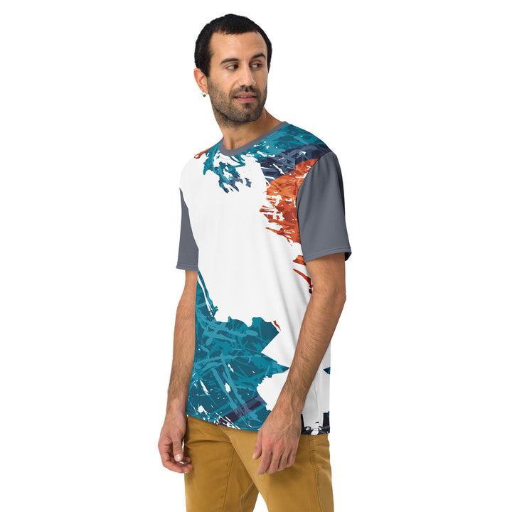 Premium Men's Jersey - Turquoise-White Split