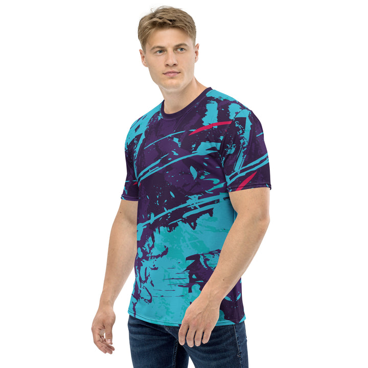 Premium Men's Jersey - Purple-Turquoise Deep