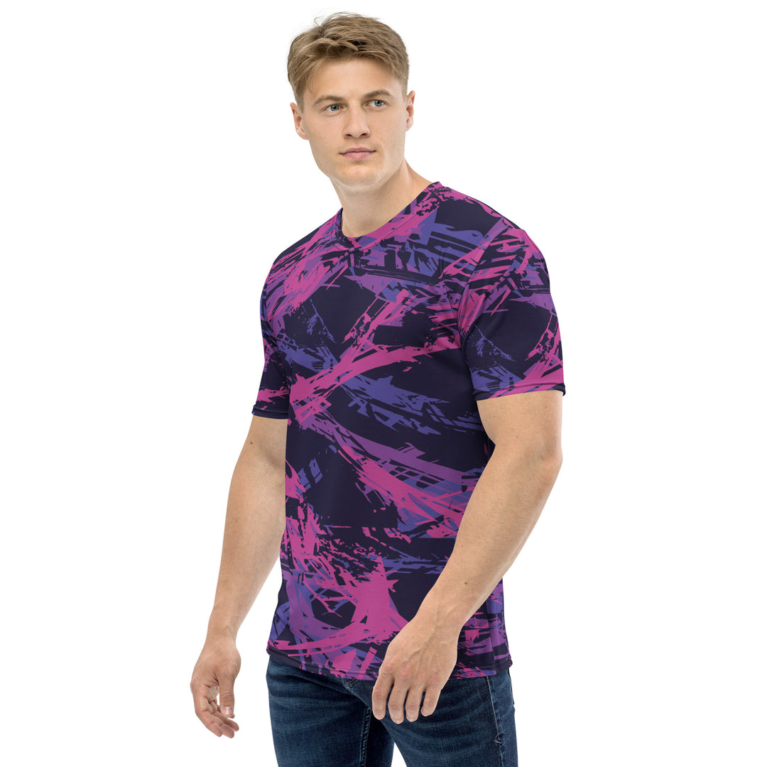 Premium Men's Jersey - Purple-Pink Script