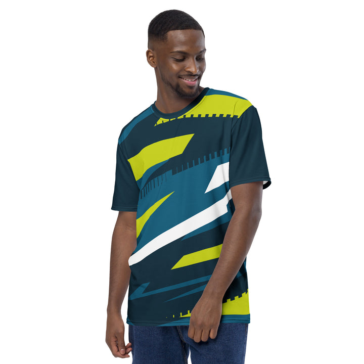 Premium Men's Jersey - Blue-Green Slow