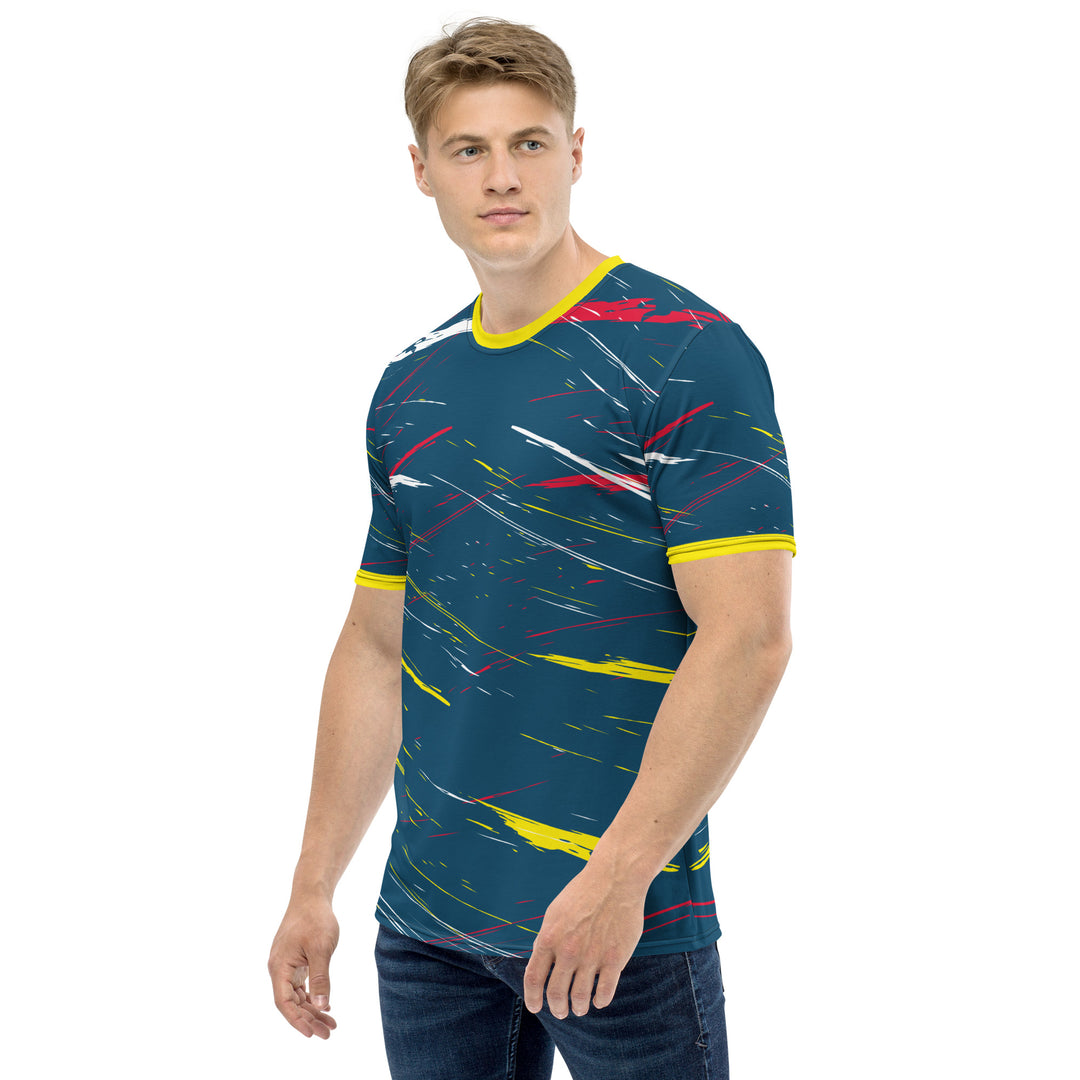 Premium Men's Jersey - Blue-Yellow Hit