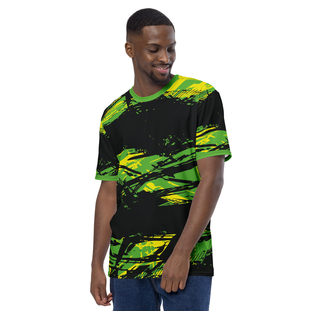 Premium Men's Jersey - Black-Green Invade