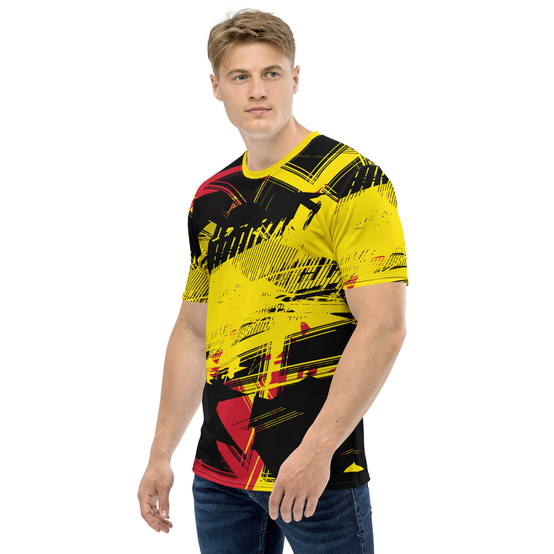 Premium Men's Jersey - Black-Yellow Rank