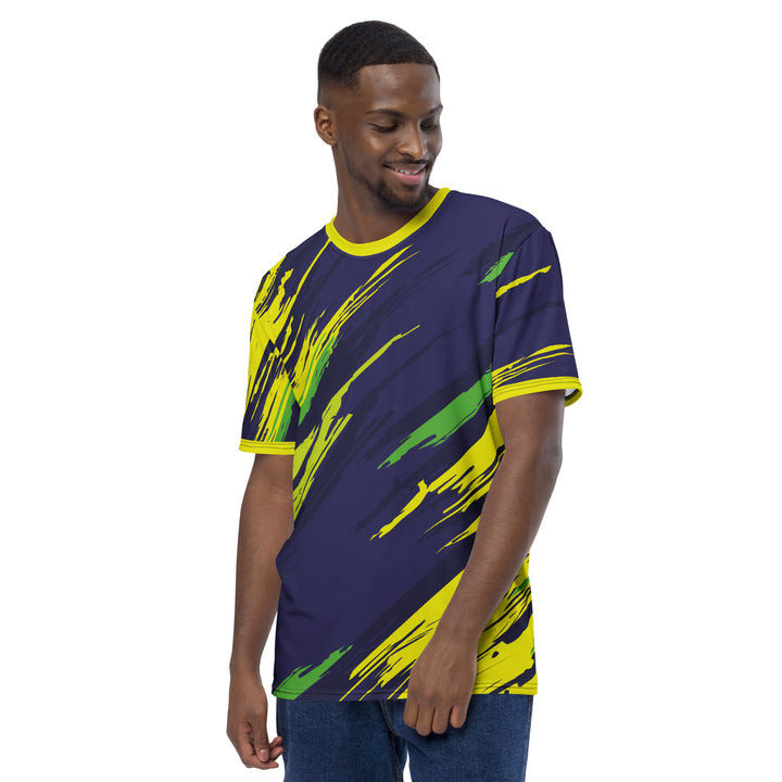 Premium Men's Jersey - Purple-Yellow Overdraw