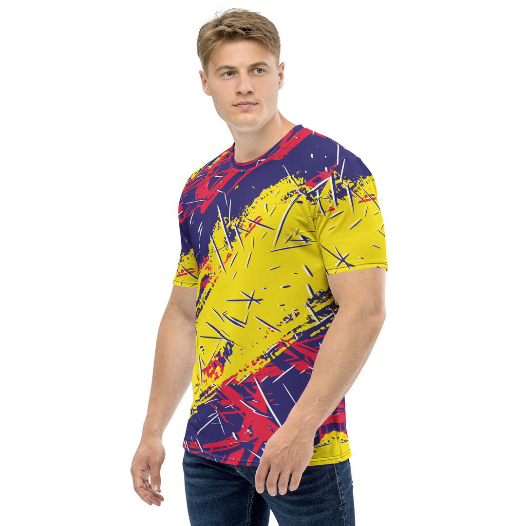 Premium Men's Jersey - Purple-Yellow Stream