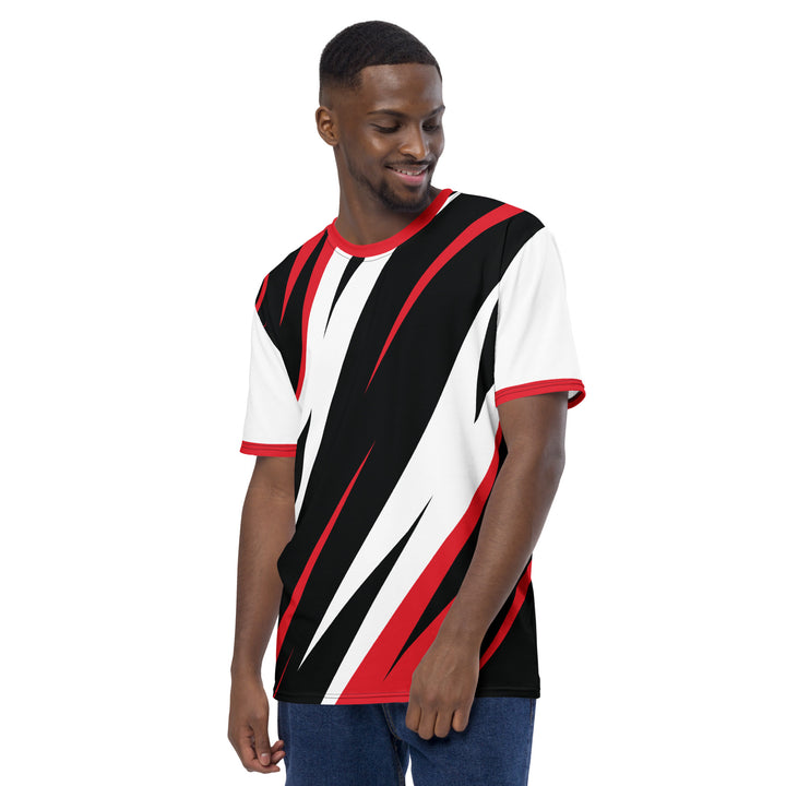 Premium Men's Jersey - Black-Red Bolt