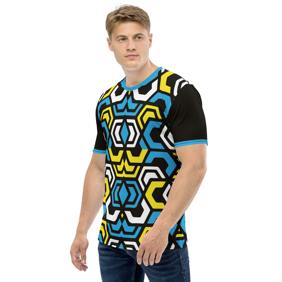 Premium Men's Jersey - Blue-Yellow Illusion