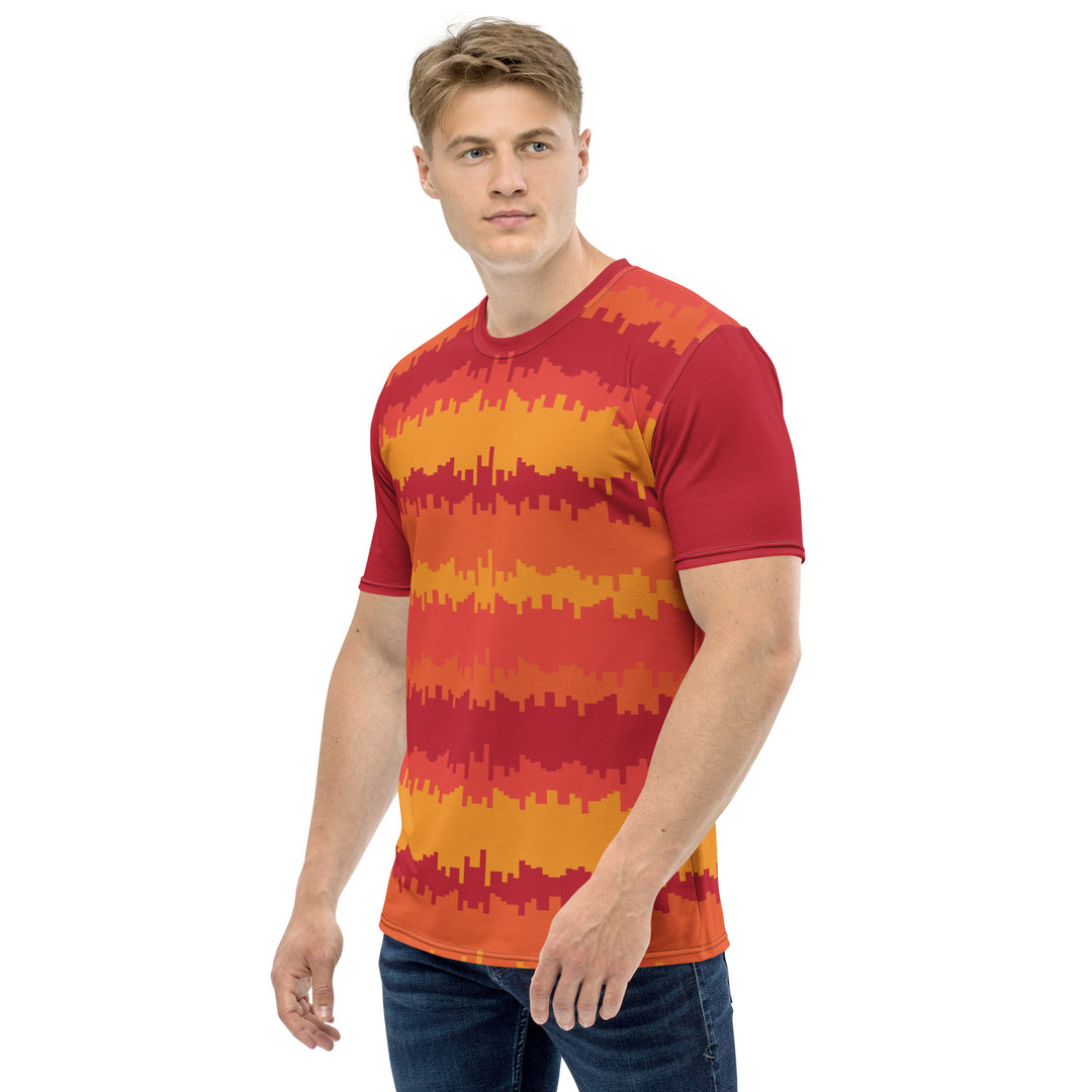 Premium Men's Jersey - Orange-Red Sunset