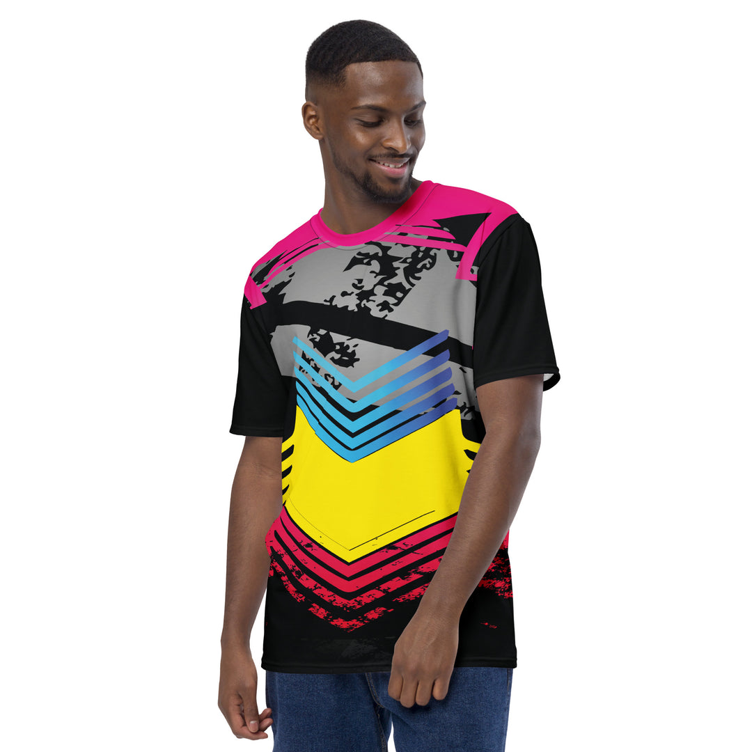 Premium Men's Jersey - Yellow-Pink Shaft