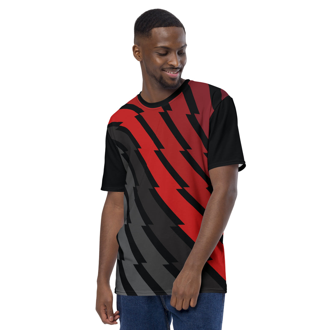 Premium Men's Jersey - Black-Red Flash