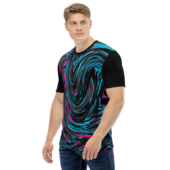 Premium Men's Jersey - Blue-Pink Blend