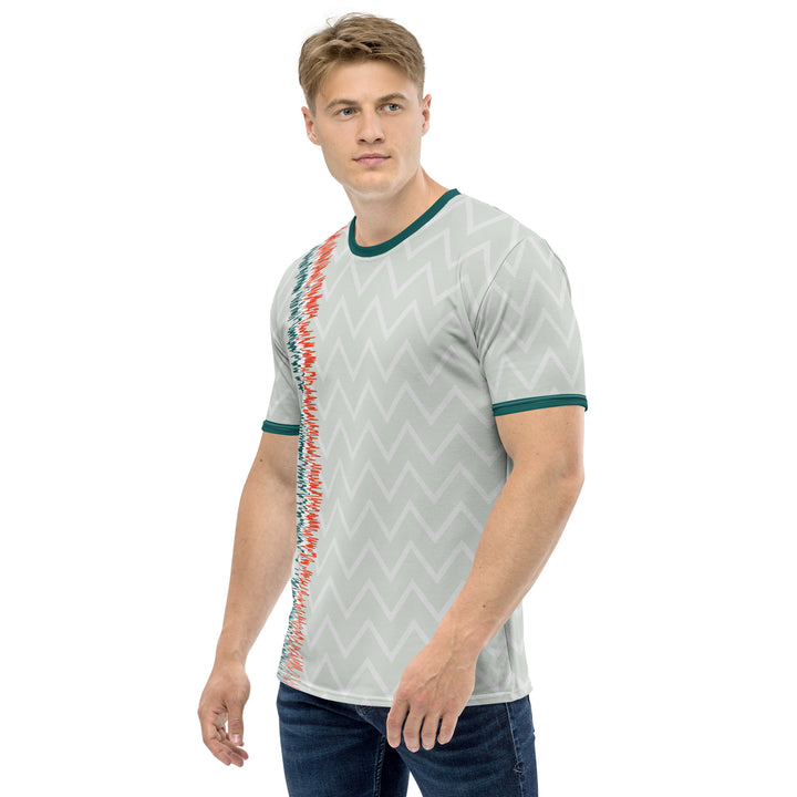 Premium Men's Jersey - Grey-Green Jagged