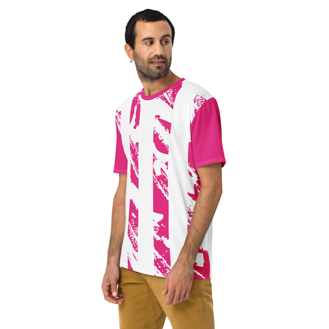 Premium Men's Jersey - Pink-White Bar