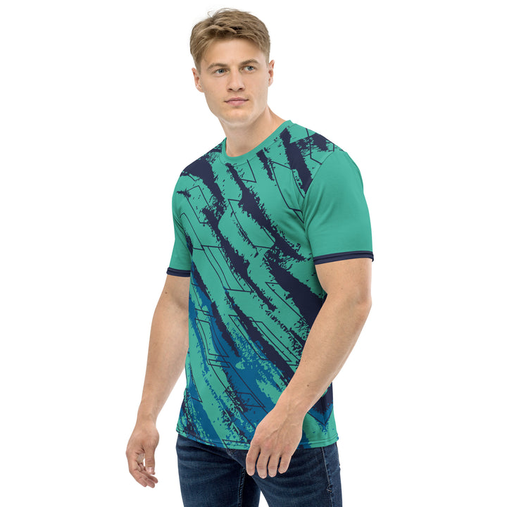 Premium Men's Jersey - Blue-Green Disk