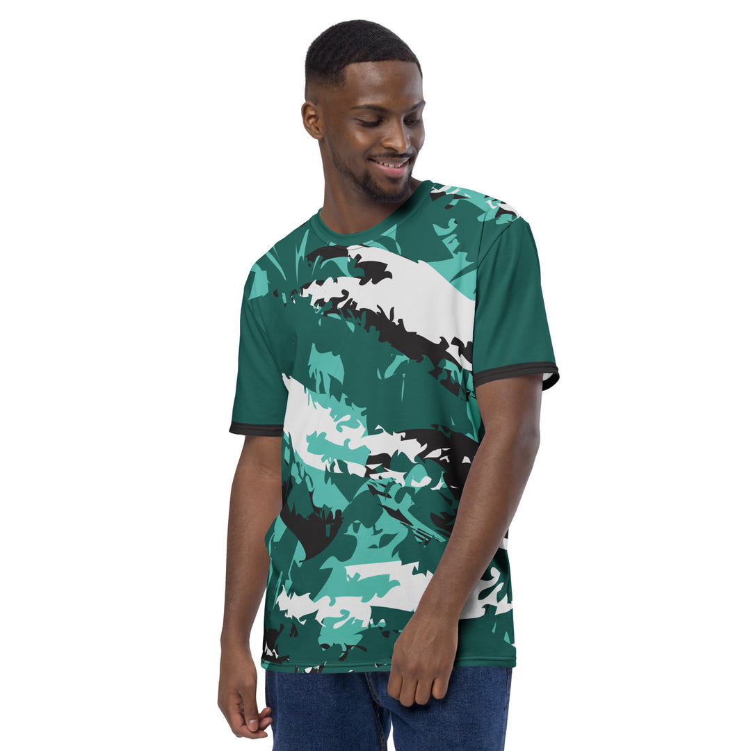 Premium Men's Jersey - Green-White Camouflage