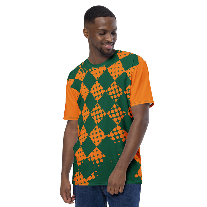 Premium Men's Jersey - Green-Orange Card