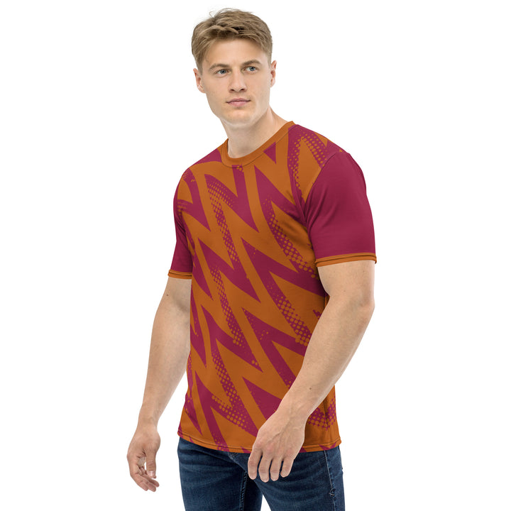 Premium Men's Jersey - Red-Orange Bolt