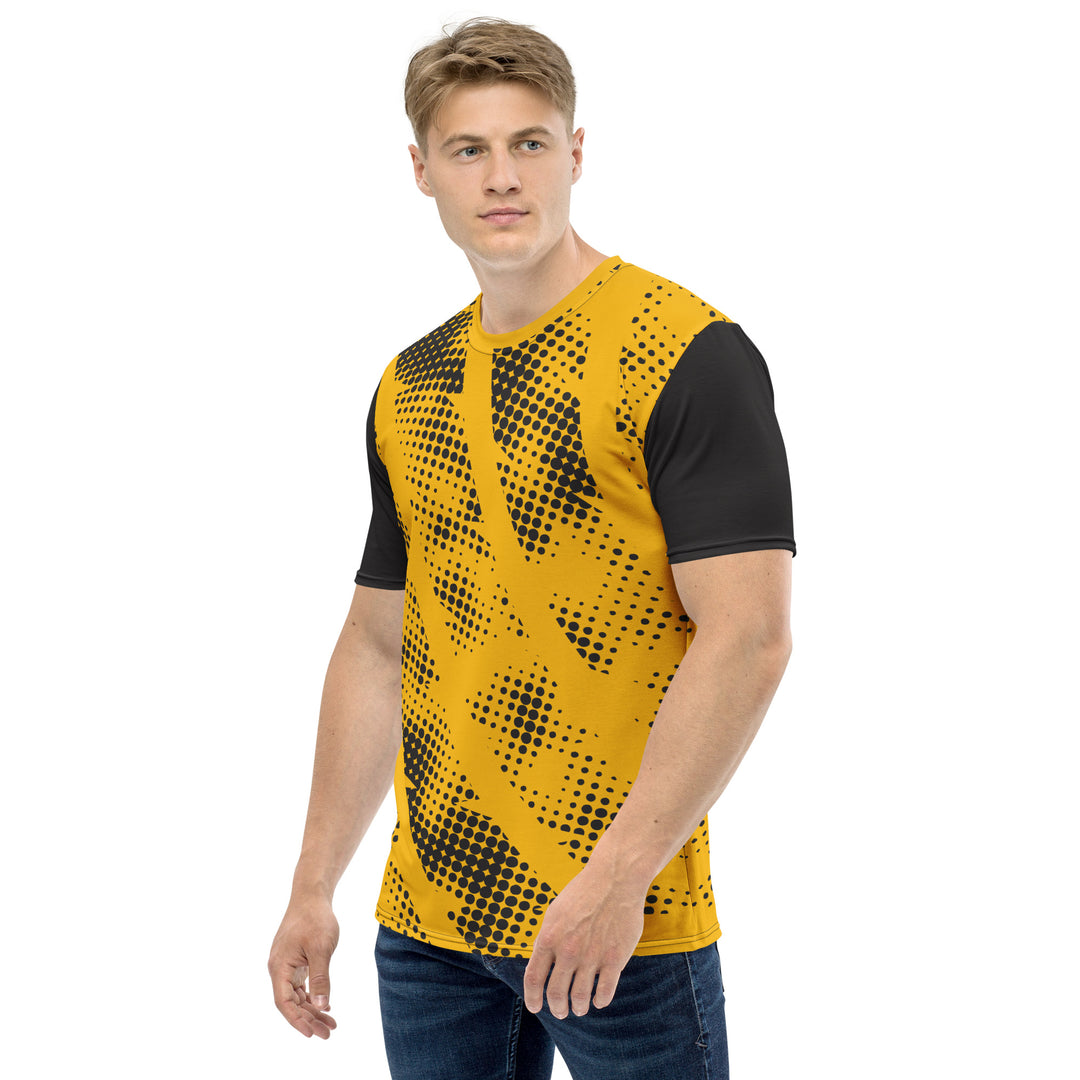 Premium Men's Jersey - Yellow-Black Haltfone