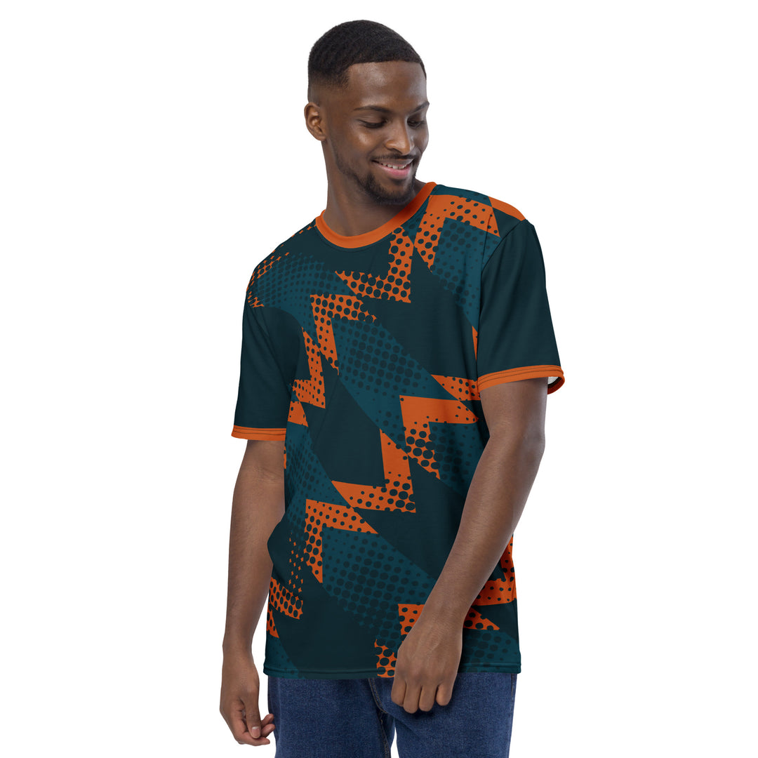 Premium Men's Jersey - Blue-Orange Trend