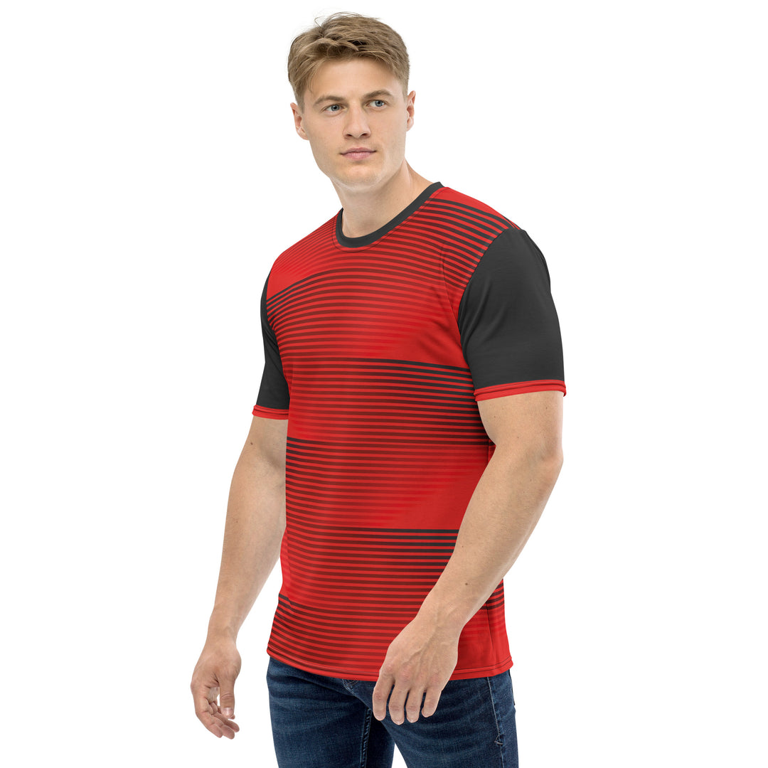 Premium Men's Jersey - Red-Grey Fade