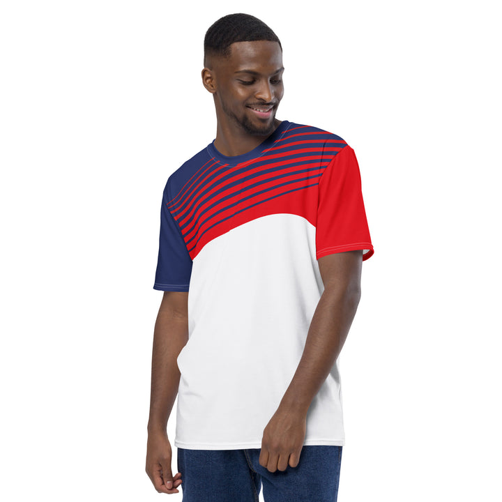 Premium Men's Jersey - White-Red Transition