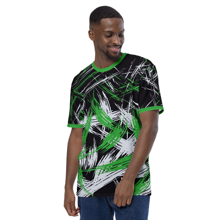 Premium Men's Jersey - Black-Green Chaos