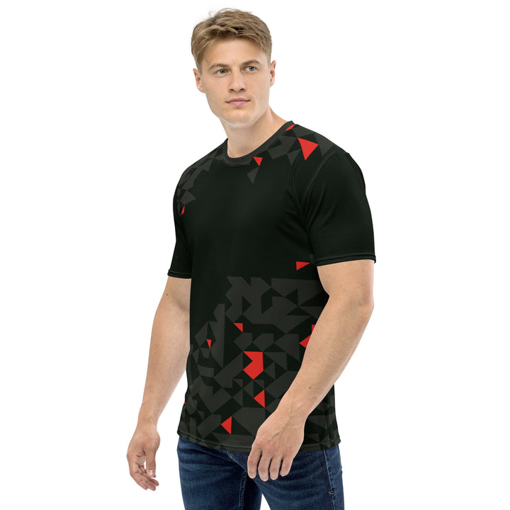 Premium Men's Jersey - Black-Red Side