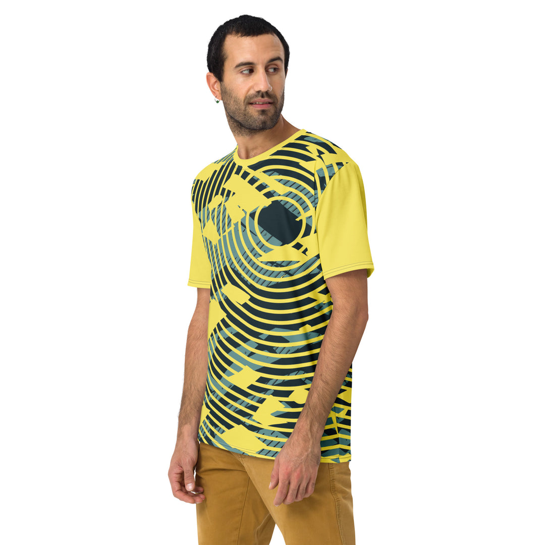 Premium Men's Jersey - Yellow-Green Circle