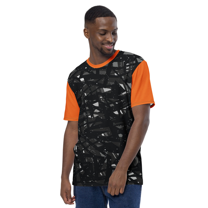 Premium Men's Jersey - Black-Orange Shards