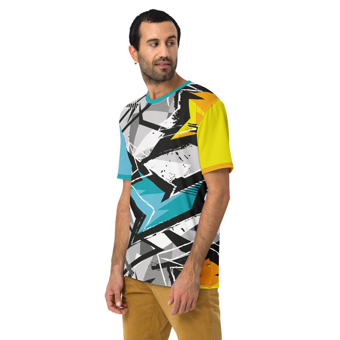 Premium Men's Jersey - Turquoise-Grey Comic