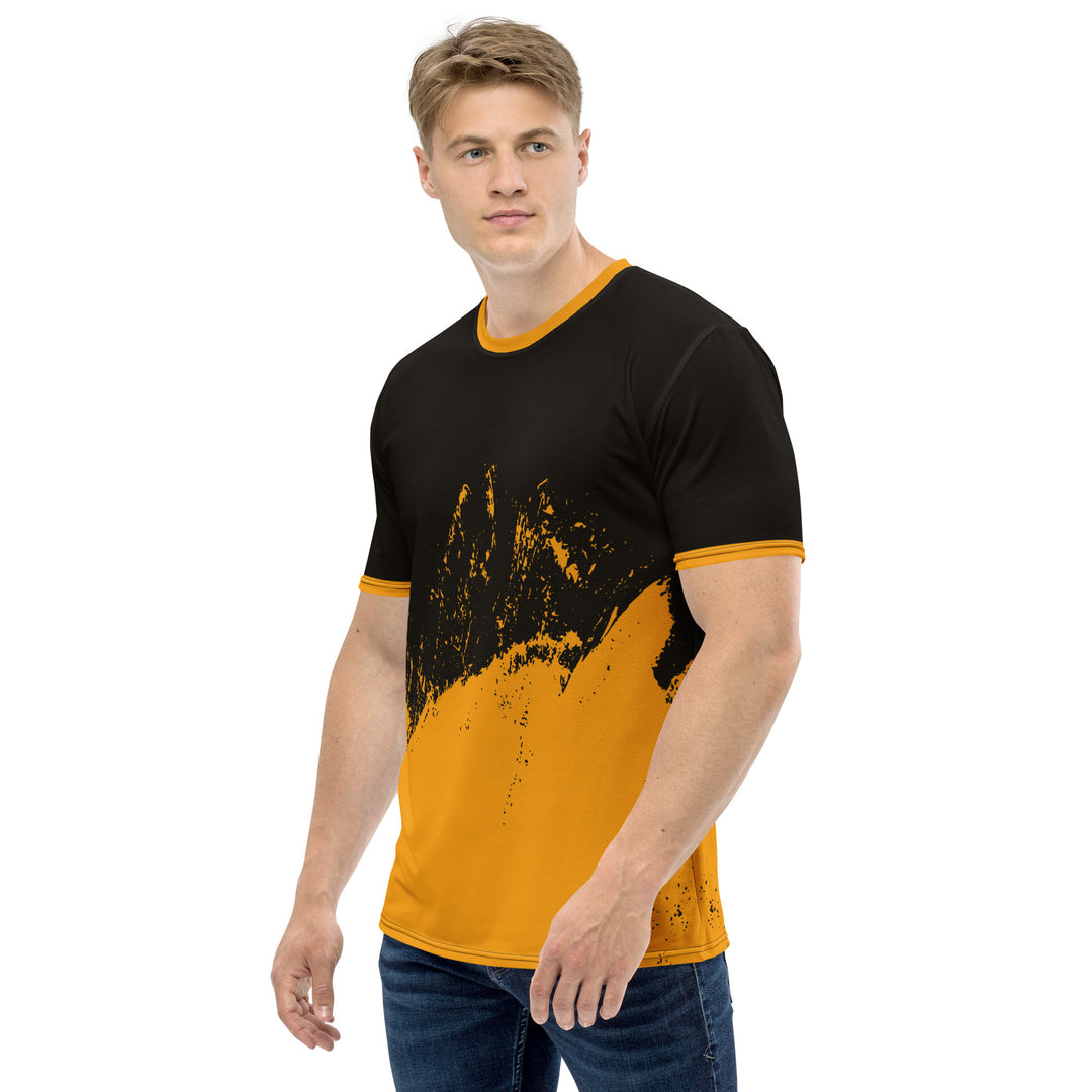 Premium Men's Jersey - Black-Orange Grunge