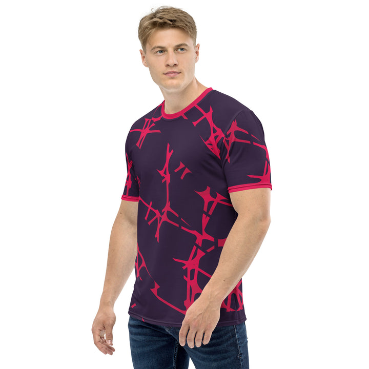 Premium Men's Jersey - Purple-Red Wire