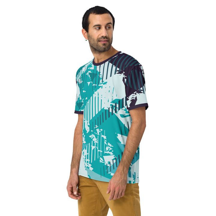 Premium Men's Jersey - Turquoise-White Tracks